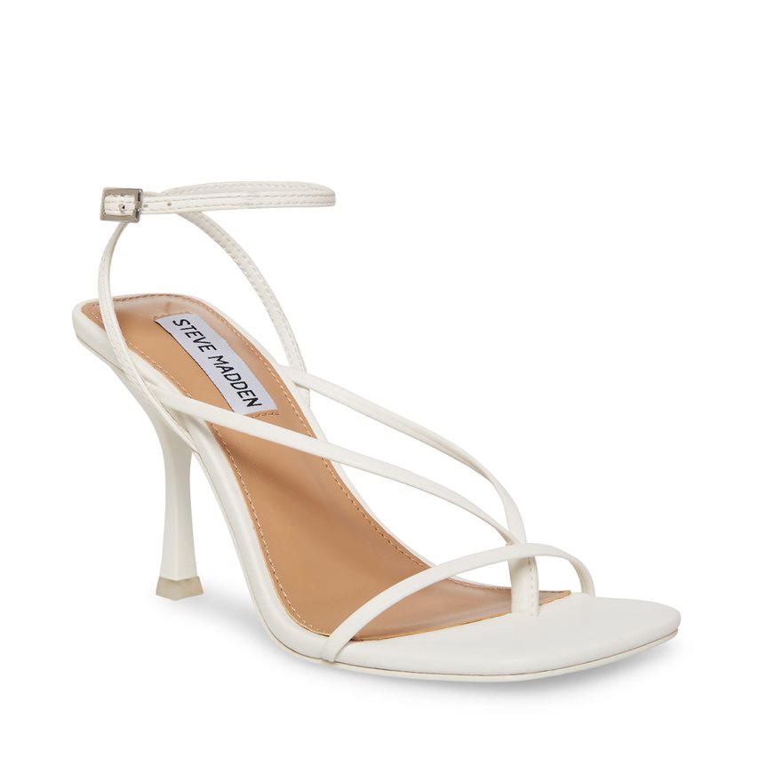 Sandalias Tacones Steve Madden Annie Mujer Blancas | ES XNE193